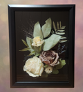 Preserved flower shadow box floral keepsake