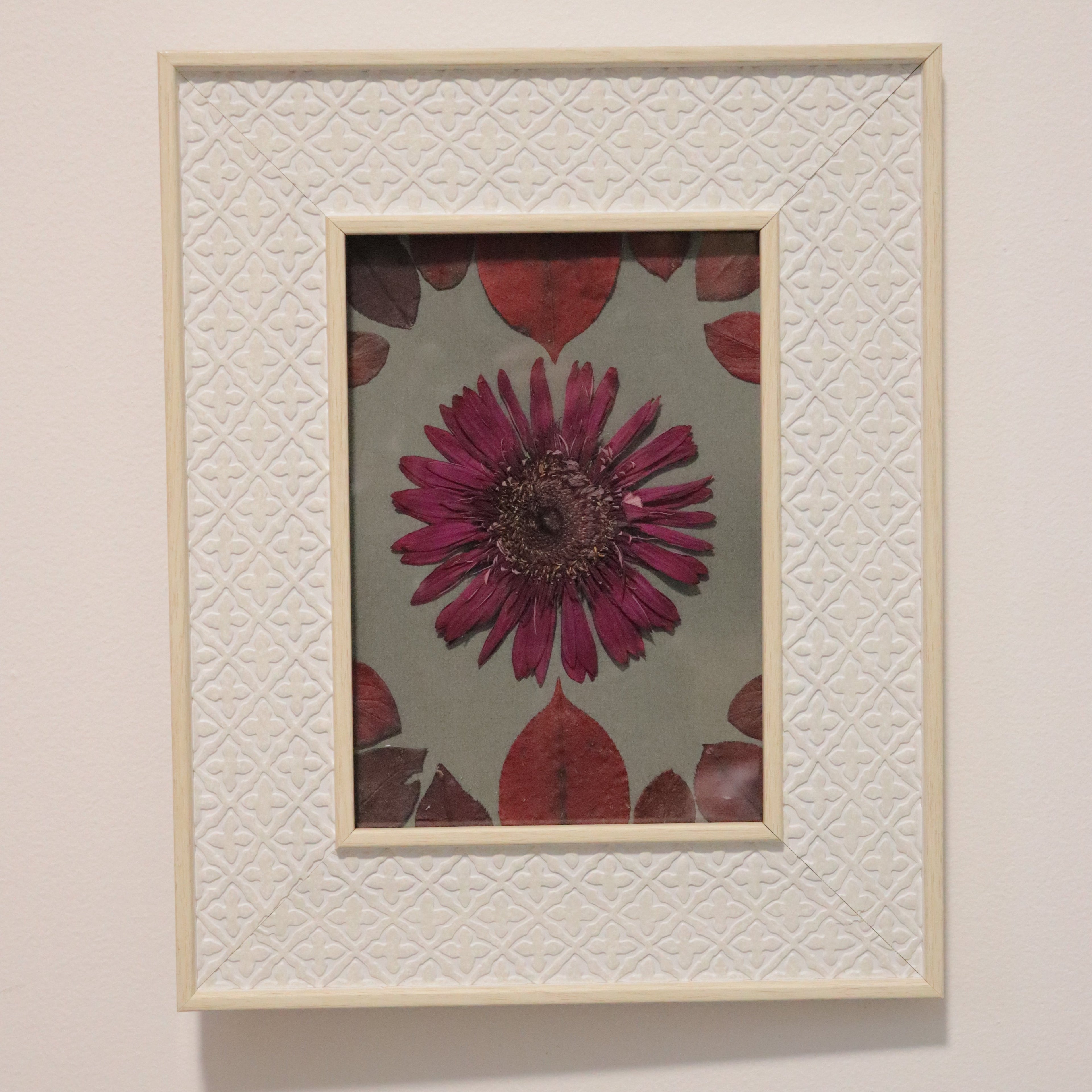 framed floral artwork