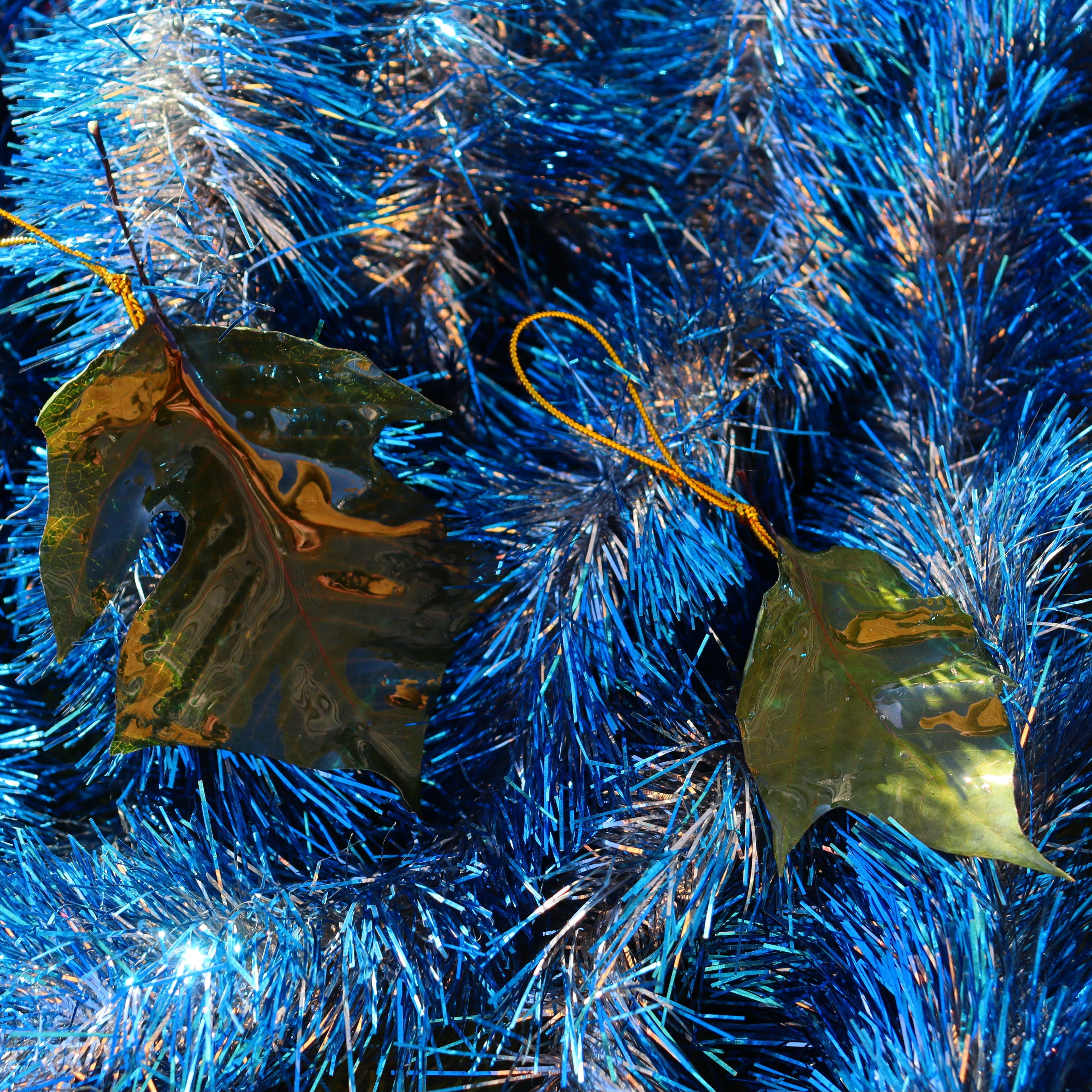 Green Poinsettia Leaf Ornament